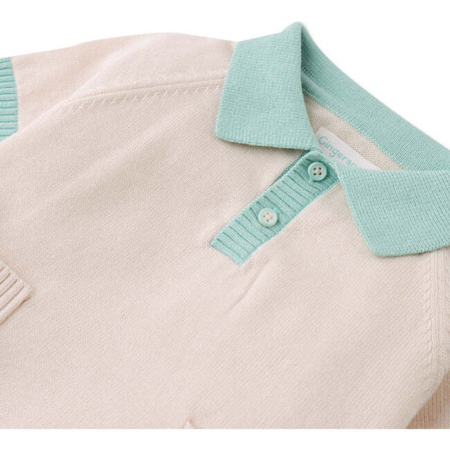 Baby Vico Knitted Polo Shirt, Beige - Polo Shirts - 3