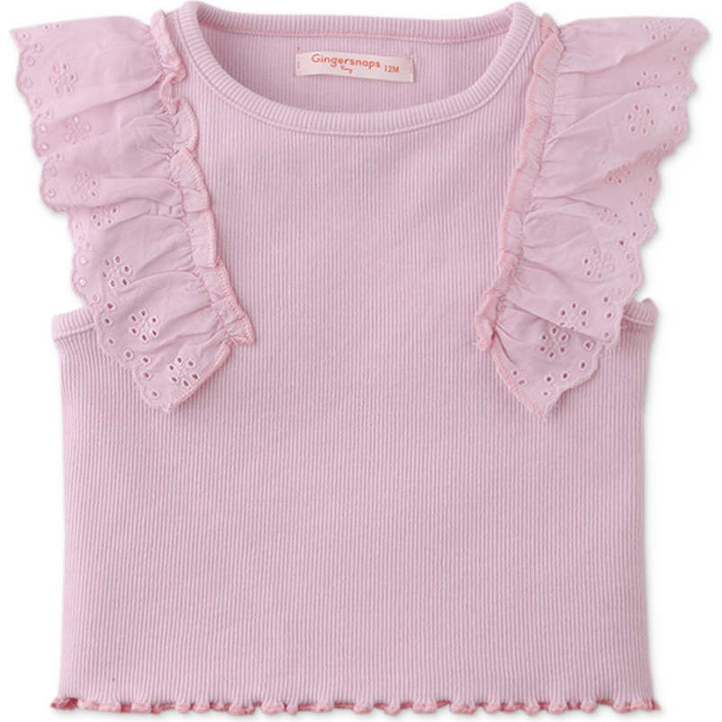 Baby Elowen Rib Top, Purple - Blouses - 1