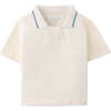 Baby Elliot Pique Polo Shirt, Offwhite - Polo Shirts - 1 - thumbnail