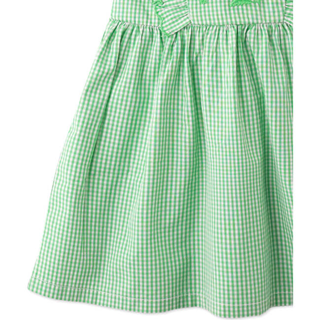 Baby Larisa Gingham Dress With Embroidered Details, Green - Dresses - 4