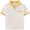 Baby Antonio Waffle Polo Shirt, White - Polo Shirts - 1 - thumbnail