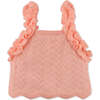 Baby Alyssa Top With Ruffle Sleeve, Peach - Blouses - 1 - thumbnail