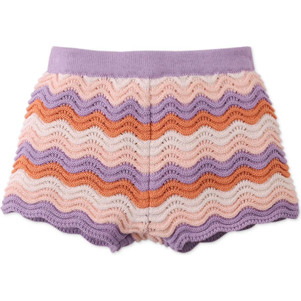 Baby Anastasia Wavey Striped Shorts, Multicolor - Shorts - 1