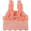 Baby Alyssa Top With Ruffle Sleeve, Peach - Blouses - 2