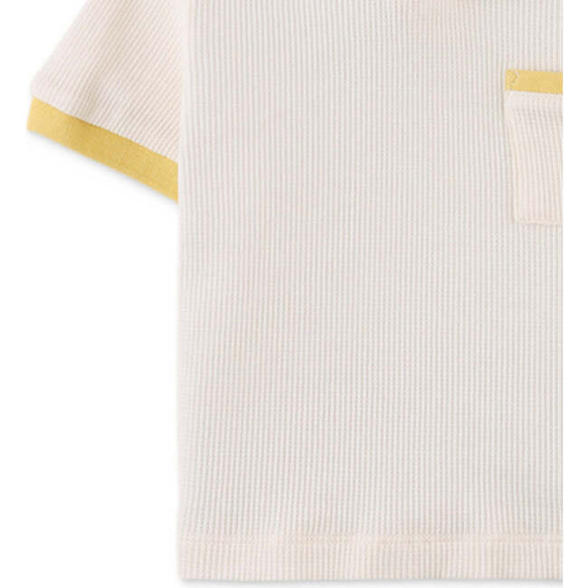 Baby Antonio Waffle Polo Shirt, White - Polo Shirts - 3