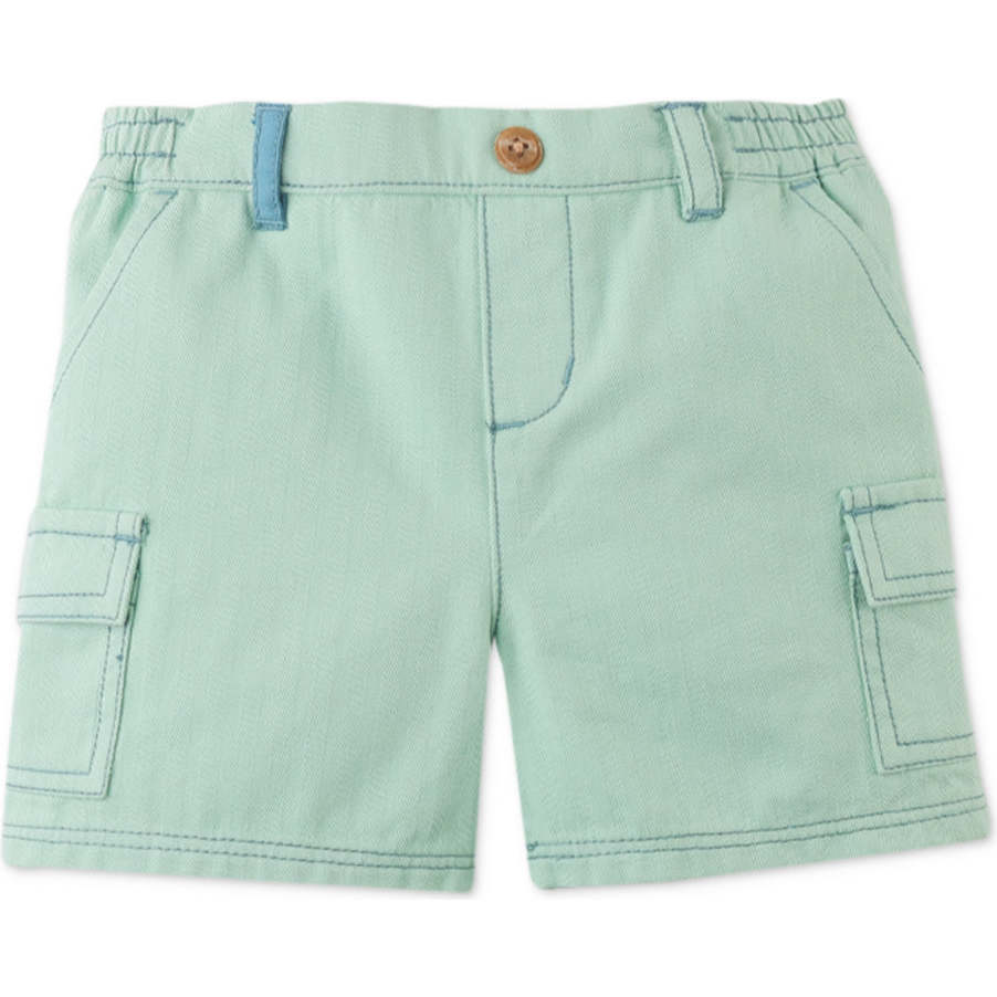 Mini Gino Shorts With Patch Pocket, Green - Shorts - 1