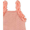 Baby Alyssa Top With Ruffle Sleeve, Peach - Blouses - 3