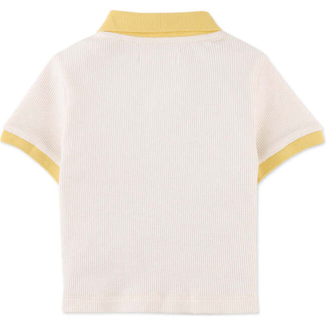 Baby Antonio Waffle Polo Shirt, White - Polo Shirts - 4