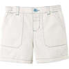 Mini Santino Shorts With Patch Pocket, Offwhite - Shorts - 1 - thumbnail