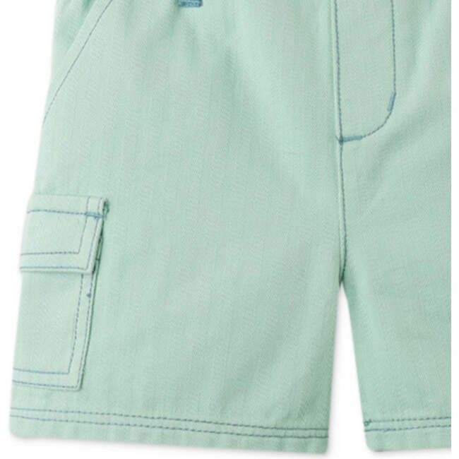 Mini Gino Shorts With Patch Pocket, Green - Shorts - 3