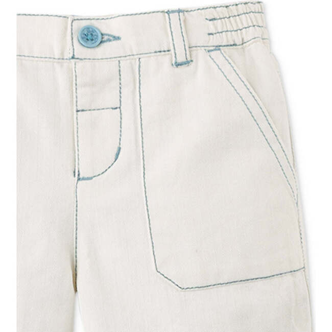 Mini Santino Shorts With Patch Pocket, Offwhite - Shorts - 2