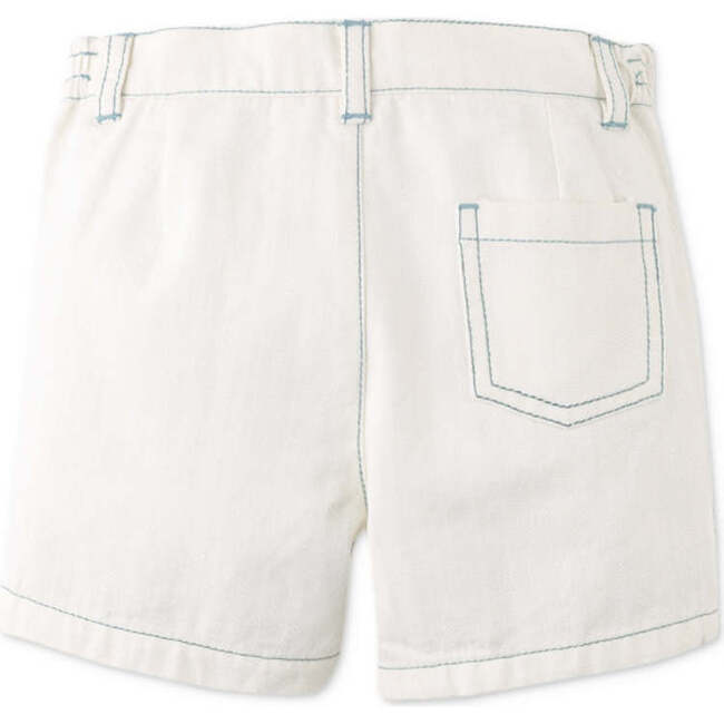 Mini Santino Shorts With Patch Pocket, Offwhite - Shorts - 4