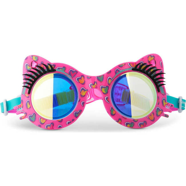 Purrty Pink Paws Cat Frame Youth Swim Goggle