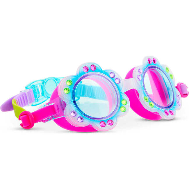 Blossom Blue Flower Youth Swim Goggle - Swim Goggles - 3