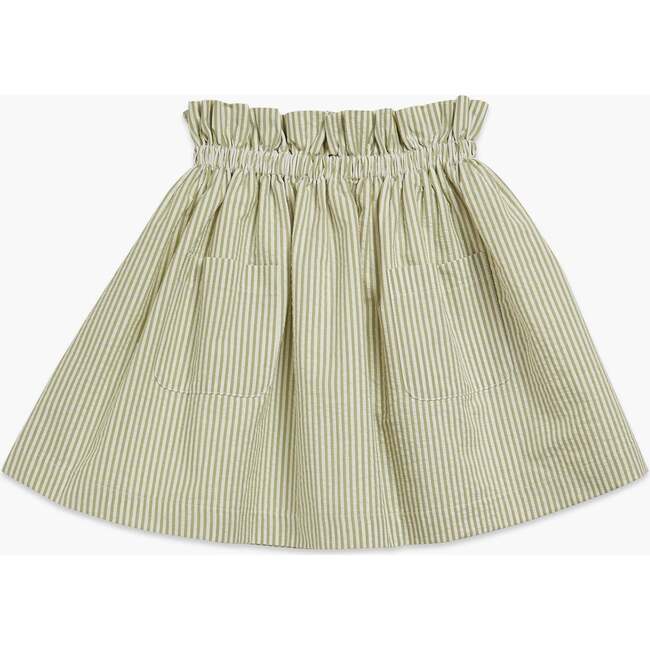 Pestana Skirt, Khaki Seersucker