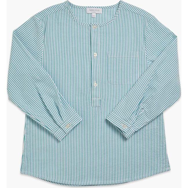 Victor Shirt, Mint Seersucker