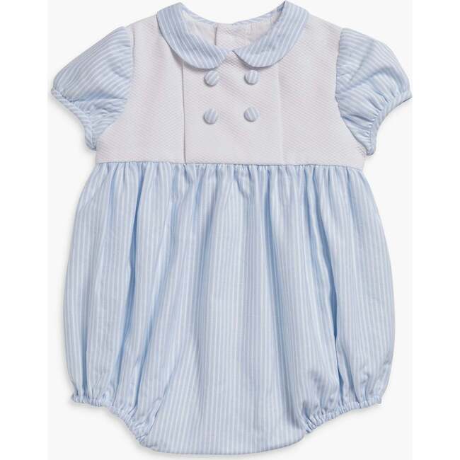 Alex Romper, Dusty Blue Pique