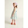 Strawberry Print Girls Dress Elodie, Green & White - Dresses - 2