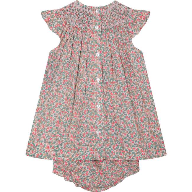 Made With Liberty Print Baby Dress Paz, Pink Neon Floral - Dresses - 3