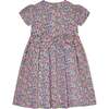 Made With Liberty Fabric Smocked Girls Dress Crisantha, Pink and Purple - Dresses - 4