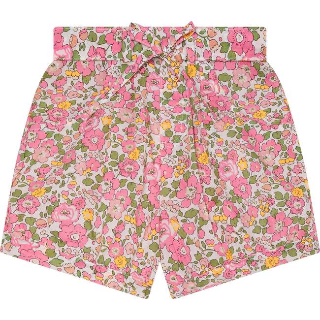 Made With Liberty Fabric Girls Shorts Dana, Pink Floral