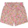 Made With Liberty Fabric Girls Shorts Dana, Pink Floral - Shorts - 1 - thumbnail