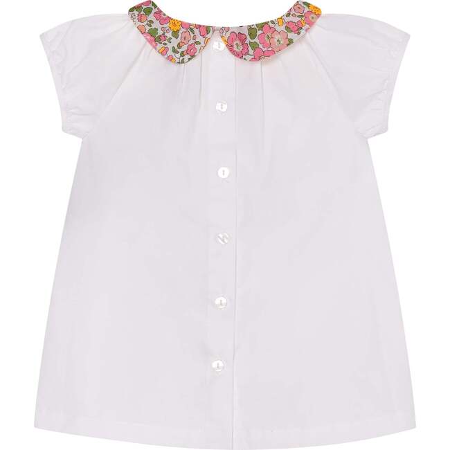 Made With Liberty Fabric Girls blouse Rose, White - Blouses - 3