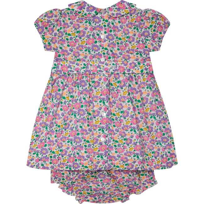 Made With Liberty Fabric Smocked Baby Dress Fable, Pink and Purple - Dresses - 4