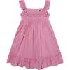 Hand-Smocked Girls Sundress Lucy, Pink - Dresses - 1 - thumbnail