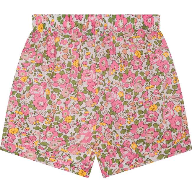 Made With Liberty Fabric Girls Shorts Dana, Pink Floral - Shorts - 3