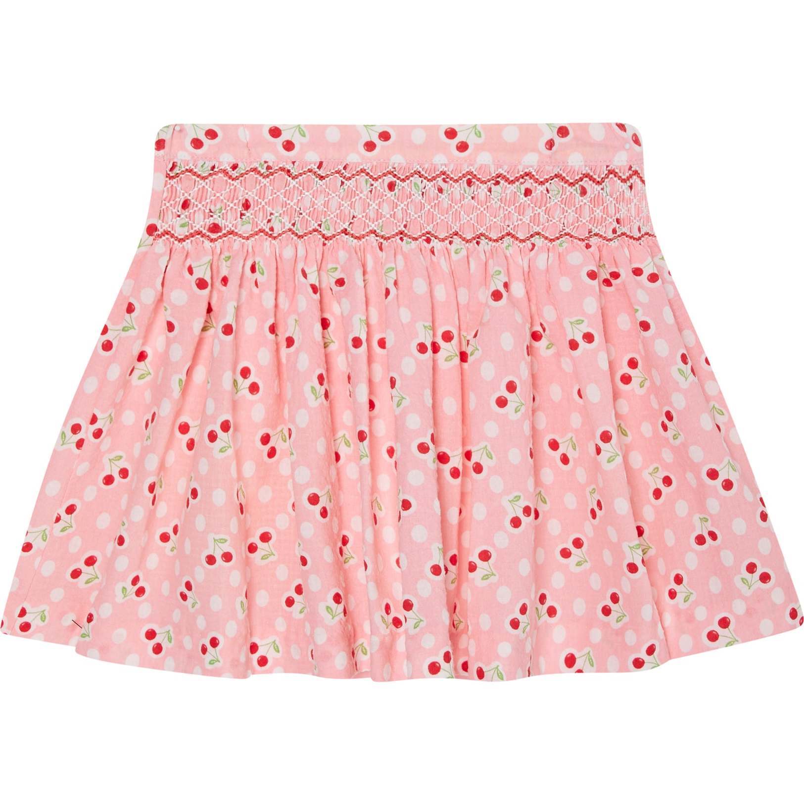 Hand-Smocked Girls Skirt Annie, Pink - Skirts - 1