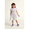 Hand-Smocked Girls Dress Rosie, White & Pastel Pink - Dresses - 2