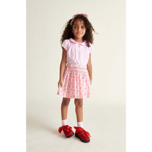 Hand-Smocked Girls Skirt Annie, Pink - Skirts - 2