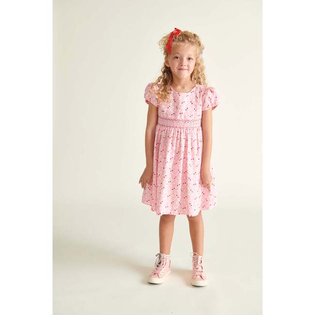 Hand-Smocked Girls Dress Sakura, Pink - Dresses - 2