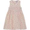 Hand-Smocked Girls Dress Betty, White & Peach - Dresses - 1 - thumbnail