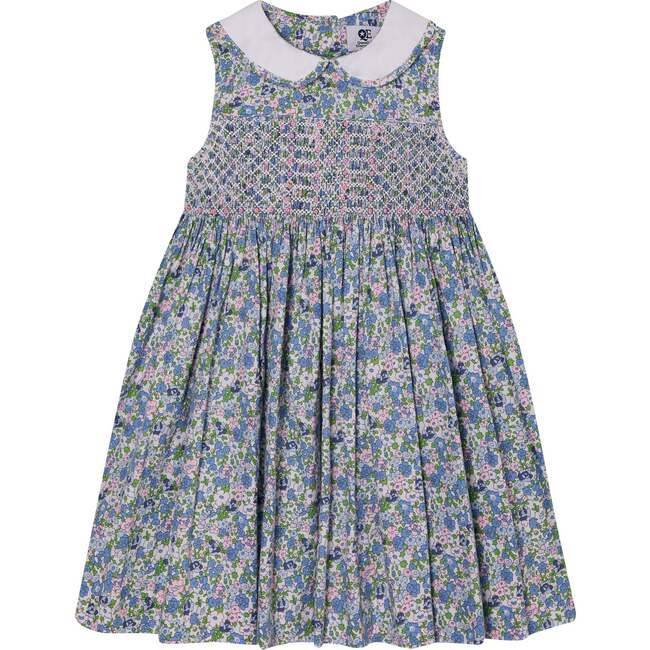 Hand-Smocked Girls Dress Eden, Blue