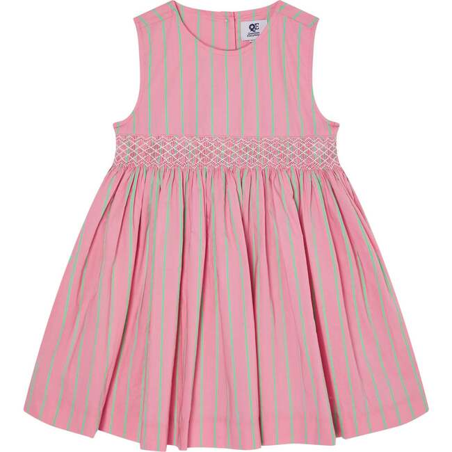 Hand-Smocked Girls Dress Coral, Pink