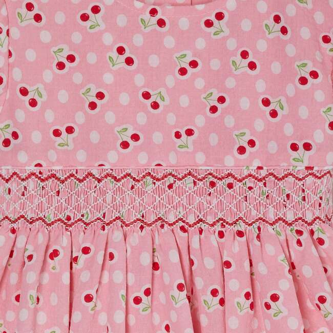 Hand-Smocked Girls Dress Sakura, Pink - Dresses - 3