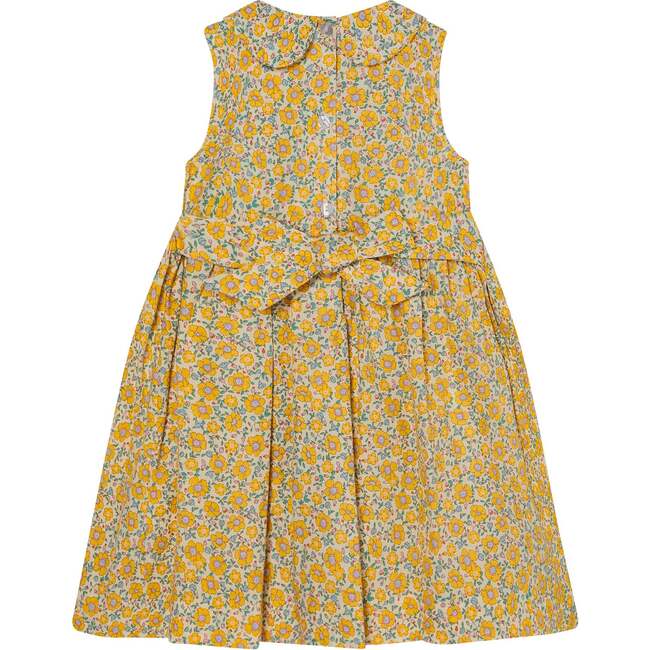 Hand-Smocked Girls Dress Minnie, Yellow - Dresses - 4