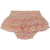 Hand-Smocked Baby Skort Lilou, Pink Floral - Skirts - 1 - thumbnail