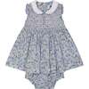 Hand-Smocked Baby Dress River, Blue - Dresses - 1 - thumbnail