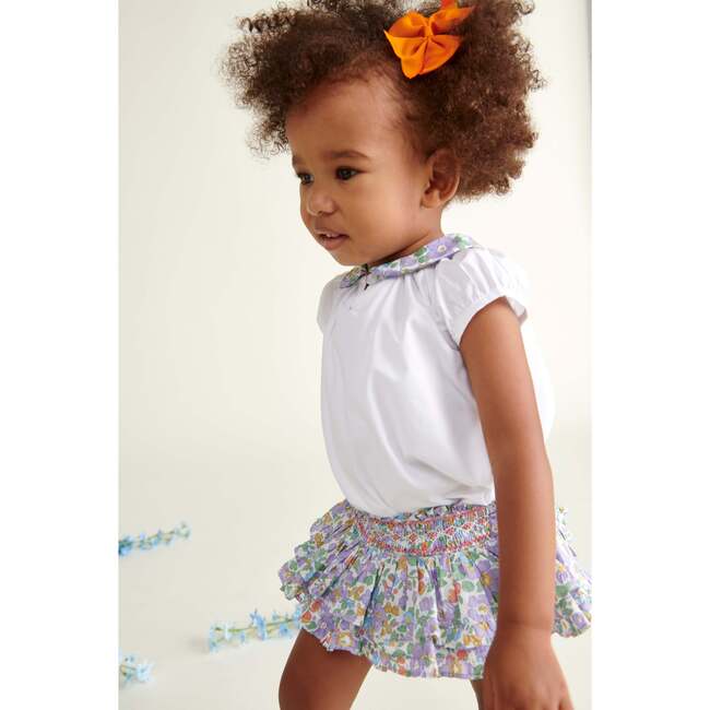 Laurent Cotton Baby Blouse, White - Blouses - 4