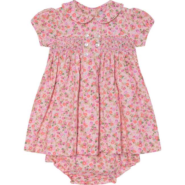 Hand-Smocked Baby Dress Luna, Pink