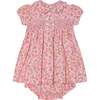 Hand-Smocked Baby Dress Luna, Pink - Dresses - 1 - thumbnail