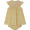 Hand-Smocked Baby Dress Naomie, Yellow - Dresses - 1 - thumbnail