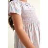 Hand-Smocked Girls Dress Rosie, White & Pastel Pink - Dresses - 5