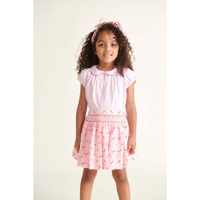 Hand-Smocked Girls Skirt Annie, Pink - Skirts - 4