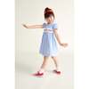 Hand-Smocked Girls Dress Emmie, Blue - Dresses - 2