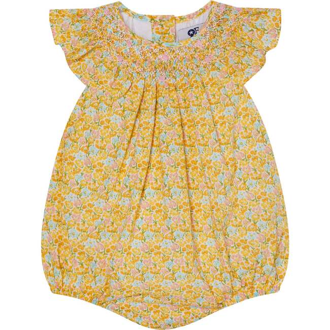 Hand-Smocked Baby Bubble Sidney, Yellow