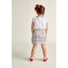 Hand-Smocked Ruffle Skirt Nancy, White Floral - Skirts - 5